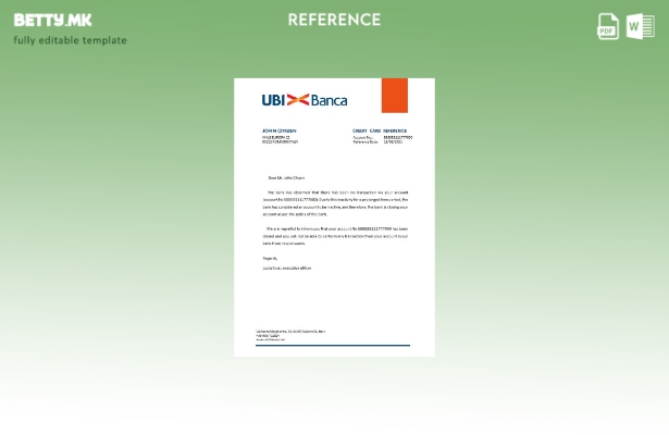 Референтен шаблон за затворање во модерен стил Италија Ubi Banca